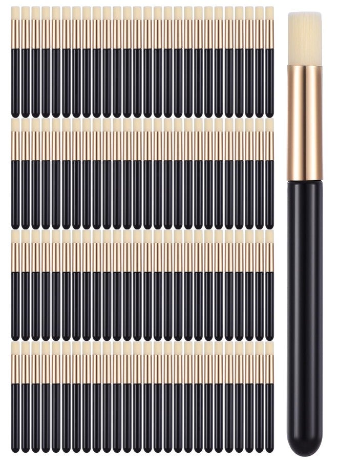 DOPENSPI 100 Pieces Lash Shampoo Brushes, Golden Retention Ring Lash Brushes for Cleaning, Deep Cleaning Tool Brush for Eyelash Wash Facial Clean and Nose Pore Deep Clean - Image 1
